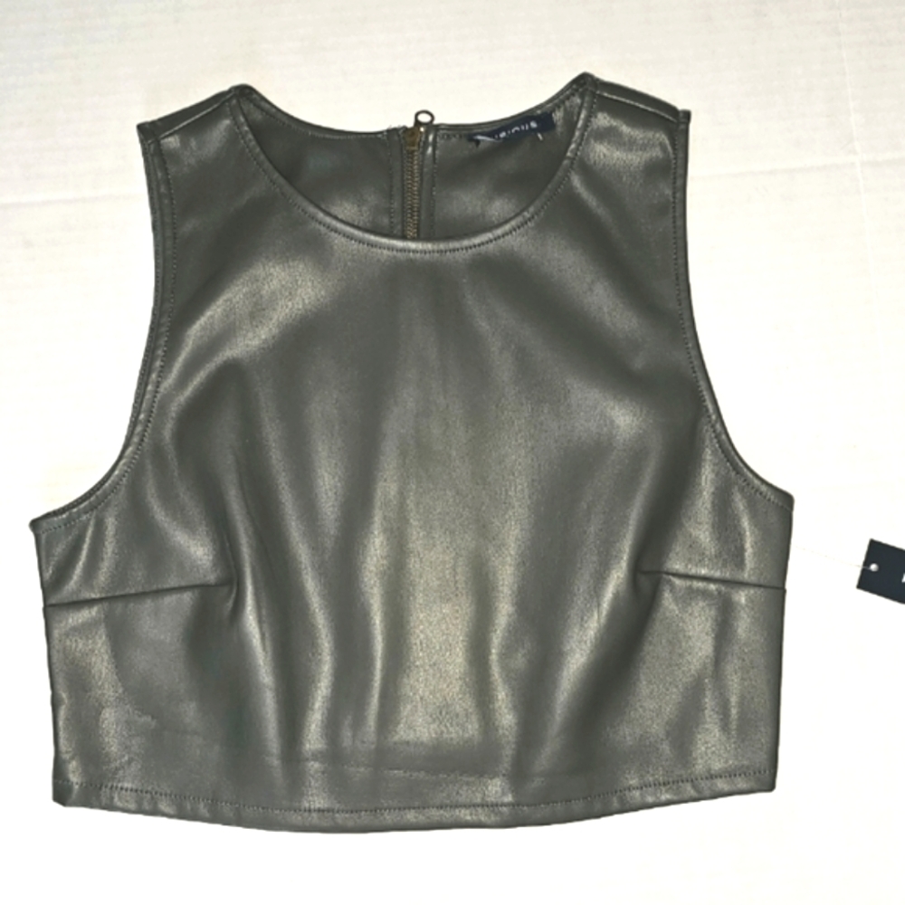 Kurious LA Vegan Leather Crop Top